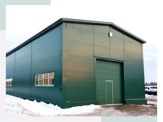 Двускатные ангары в Перми