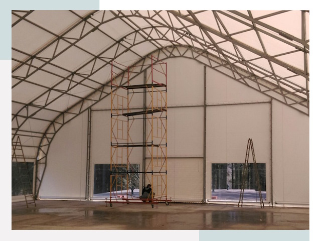 Шатровые ангары в Перми