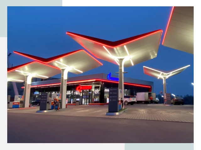 Навесы для АЗС в Перми